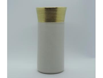 Zylindervase mit breitem Goldband
